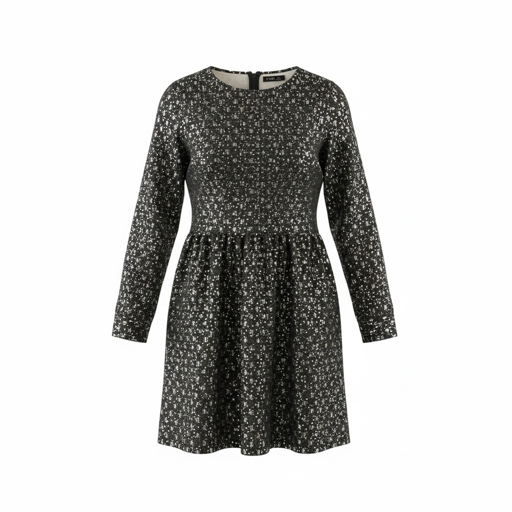 Very J Black Denim Sparkly Dress
